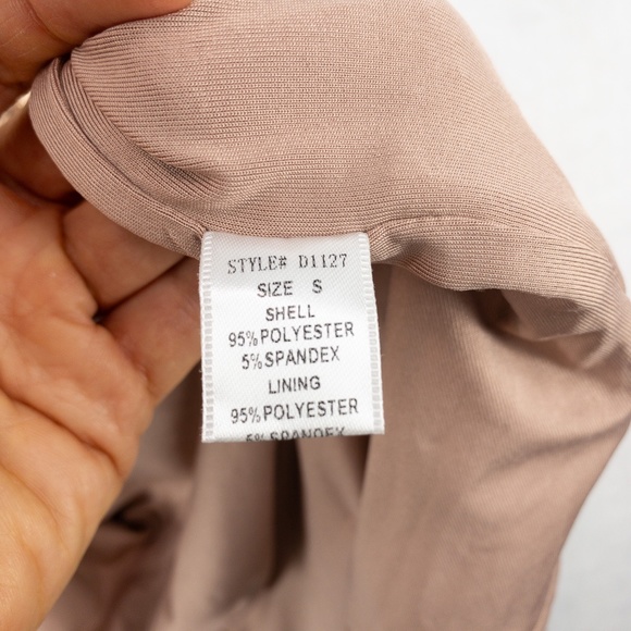 Fashion Nova Dress Small Rose Gold Sequin One Shoulder Midi Side Slit Sexy - Picture 12 of 15